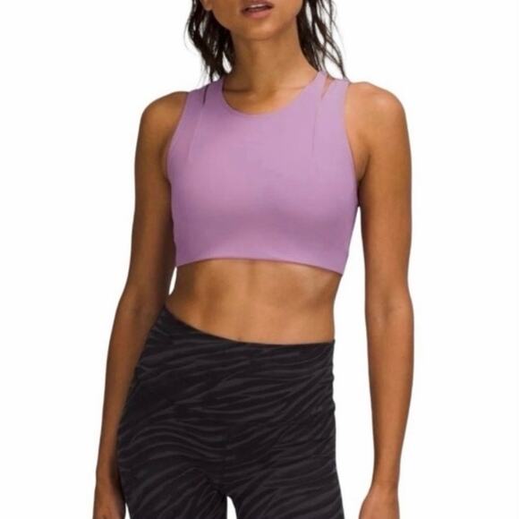 Lululemon Athletica Other - Lululemon Strong Front Cropped Sports Bra Lavender Purple Size 6 B/C